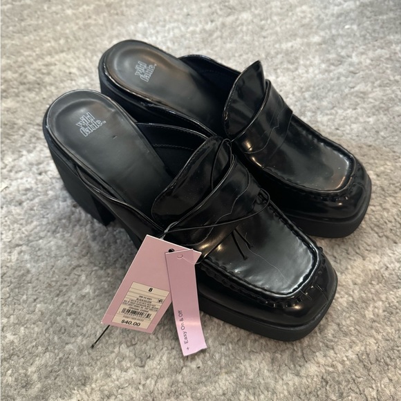 NWT Women's Eileen Mule Heels - Wild Fable Black size 8 - Picture 2 of 7